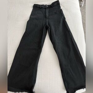 Black Zara Wide Leg Jeans